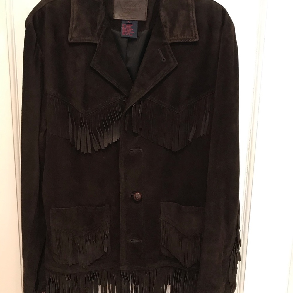 Vintage Ralph Lauren Fringed Leather Jacket